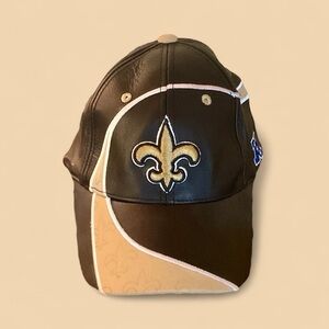 NFL New Orleans Saints Leather Strap Back Hat